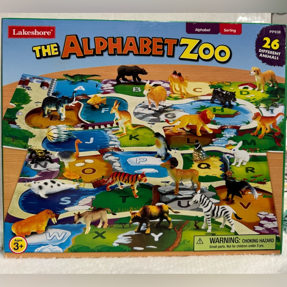 Pre-Loved Lakeshore The Alphabet Zoo Kids Game Board